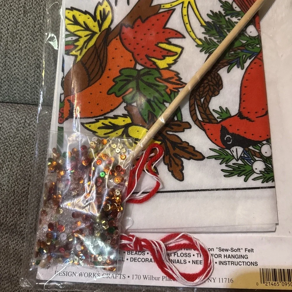 2005‎ Jeweled Calendar Kit 16x24 New Bird Theme Cardinals Bluebirds
